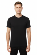 Black Combed Cotton T-Shirt