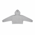 Gray Hooded Crop Top