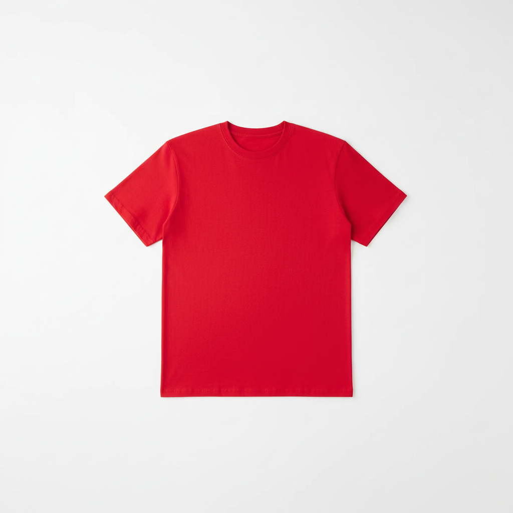 Red Combed Cotton T-Shirt