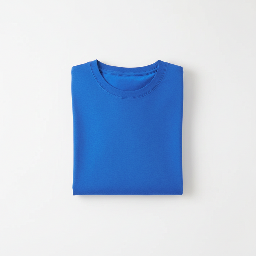 Royal Blue Combed Cotton T-Shirt