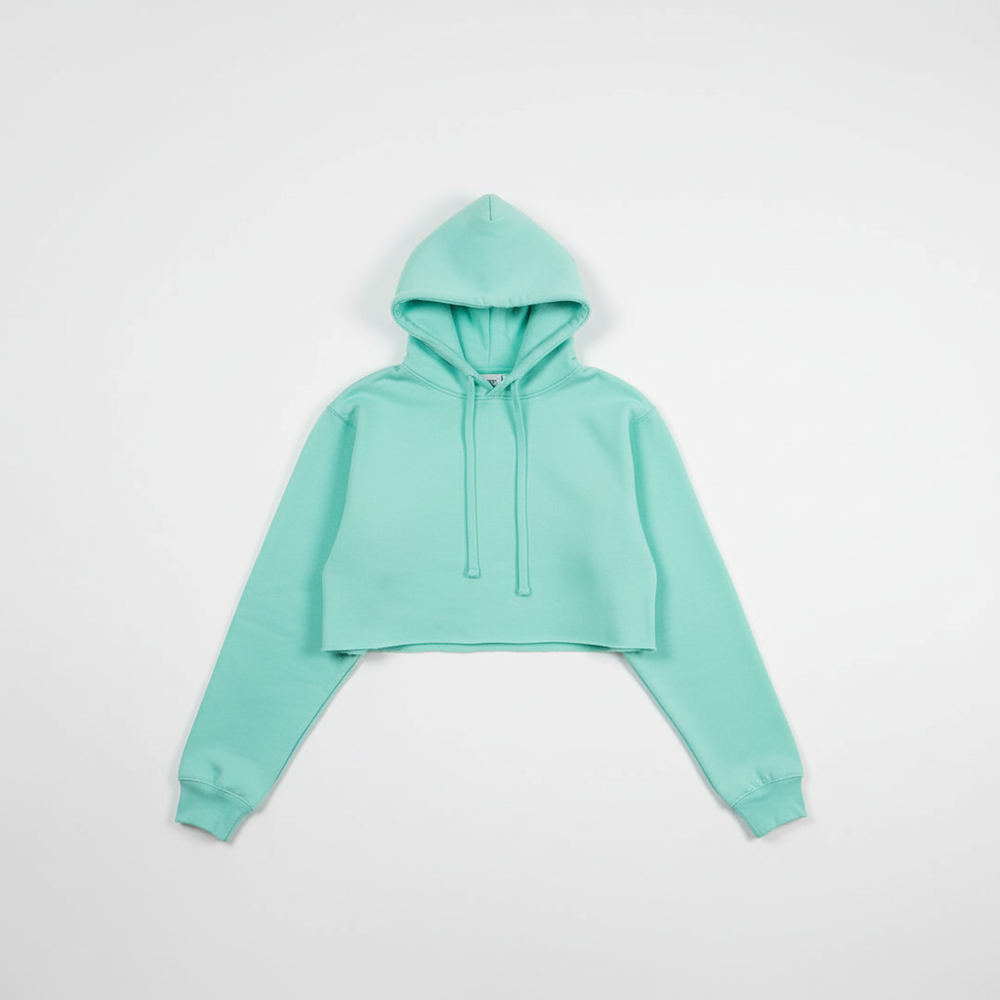 Mint Hooded Crop Top