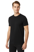 Black Combed Cotton T-Shirt