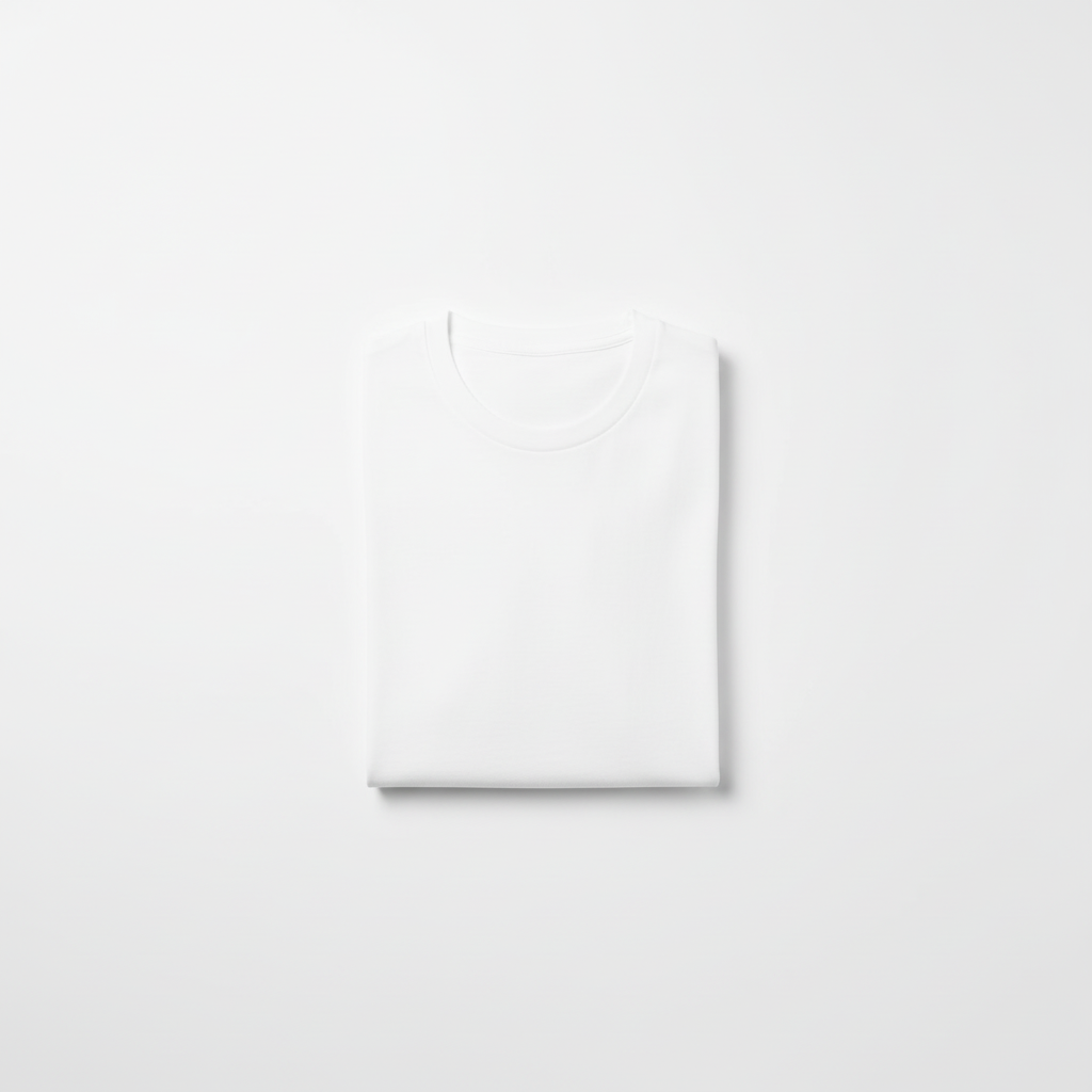 White Combed Cotton T-Shirt