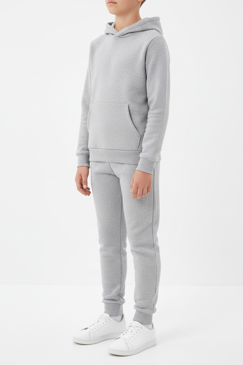 Kids 10 OZ Gray Soft Fleece Sweatsuit