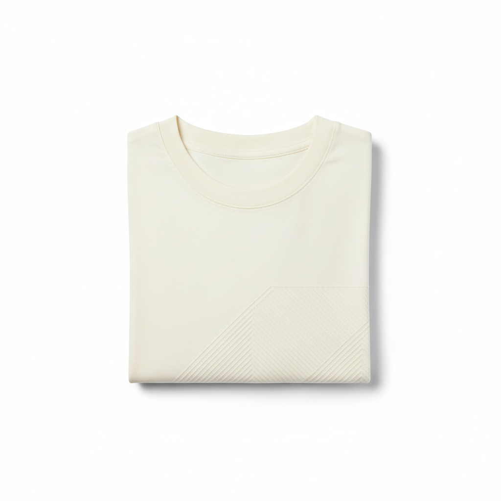 6 OZ Off-White Soft Cotton T-Shirt