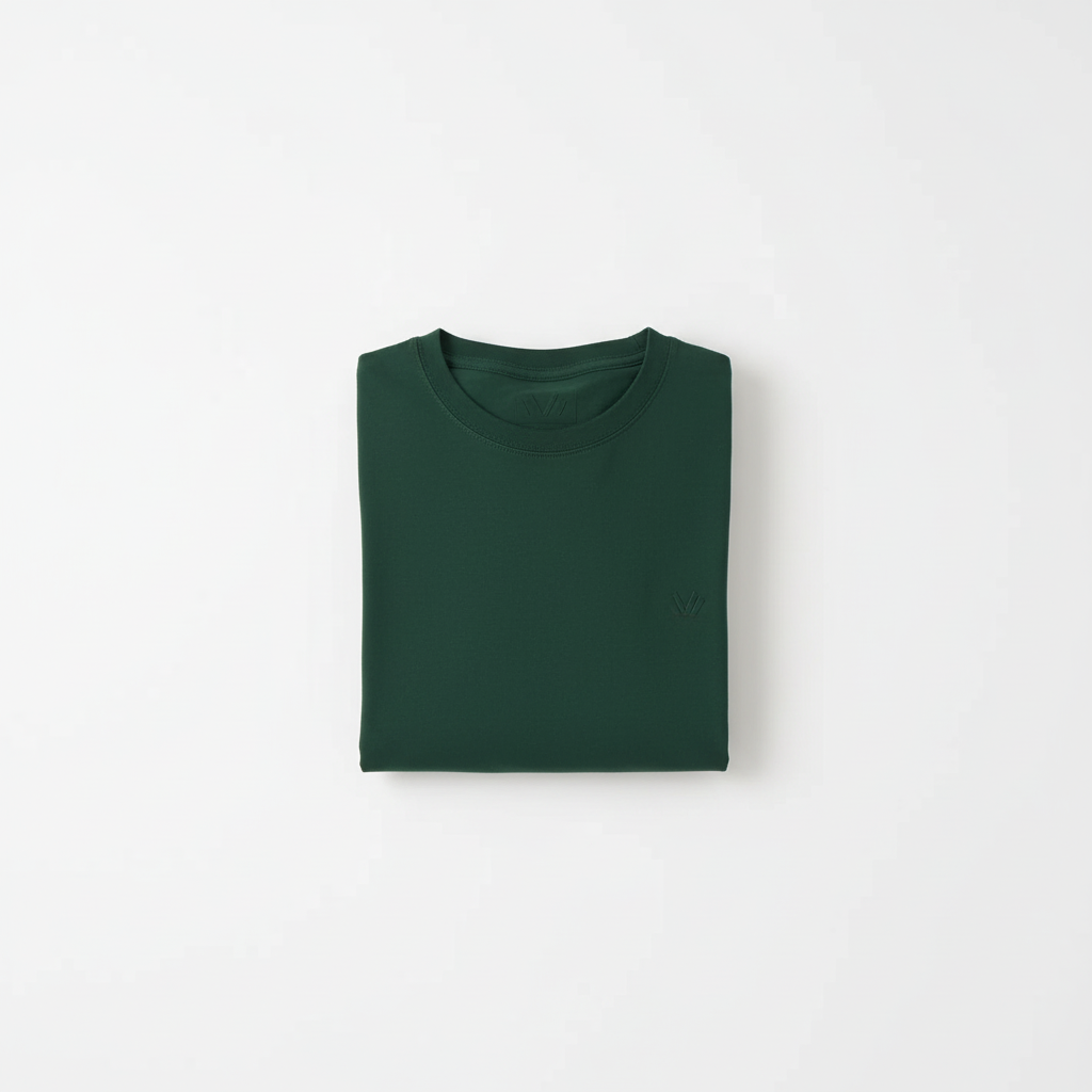 Dark Green Combed Cotton T-Shirt