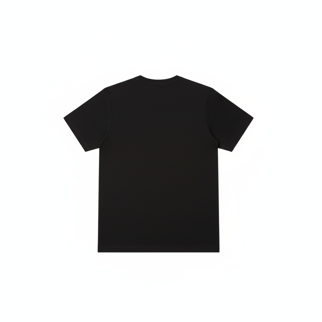 Black Combed Cotton T-Shirt