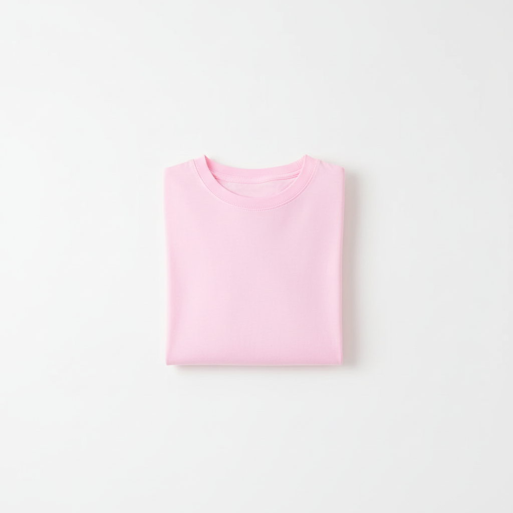 Pink Combed Cotton T-Shirt