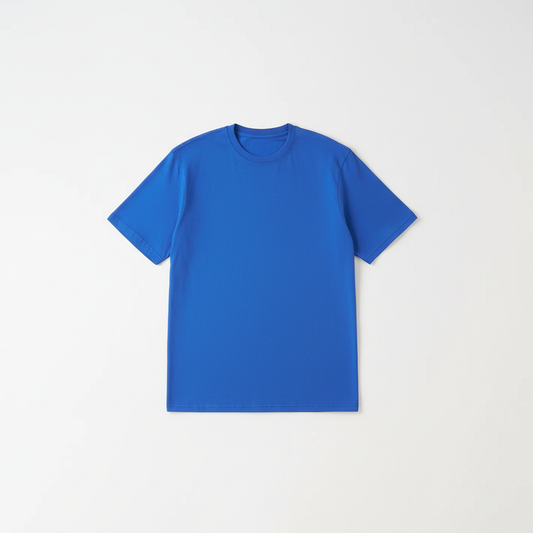 Royal Blue Combed Cotton T-Shirt