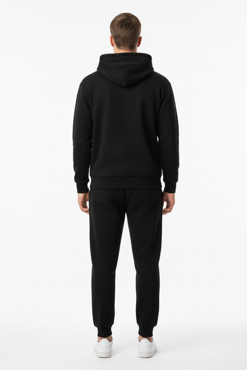 10 OZ Black Heavy Blend Fleece Sweatsuit