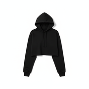 Black Hooded Crop Top