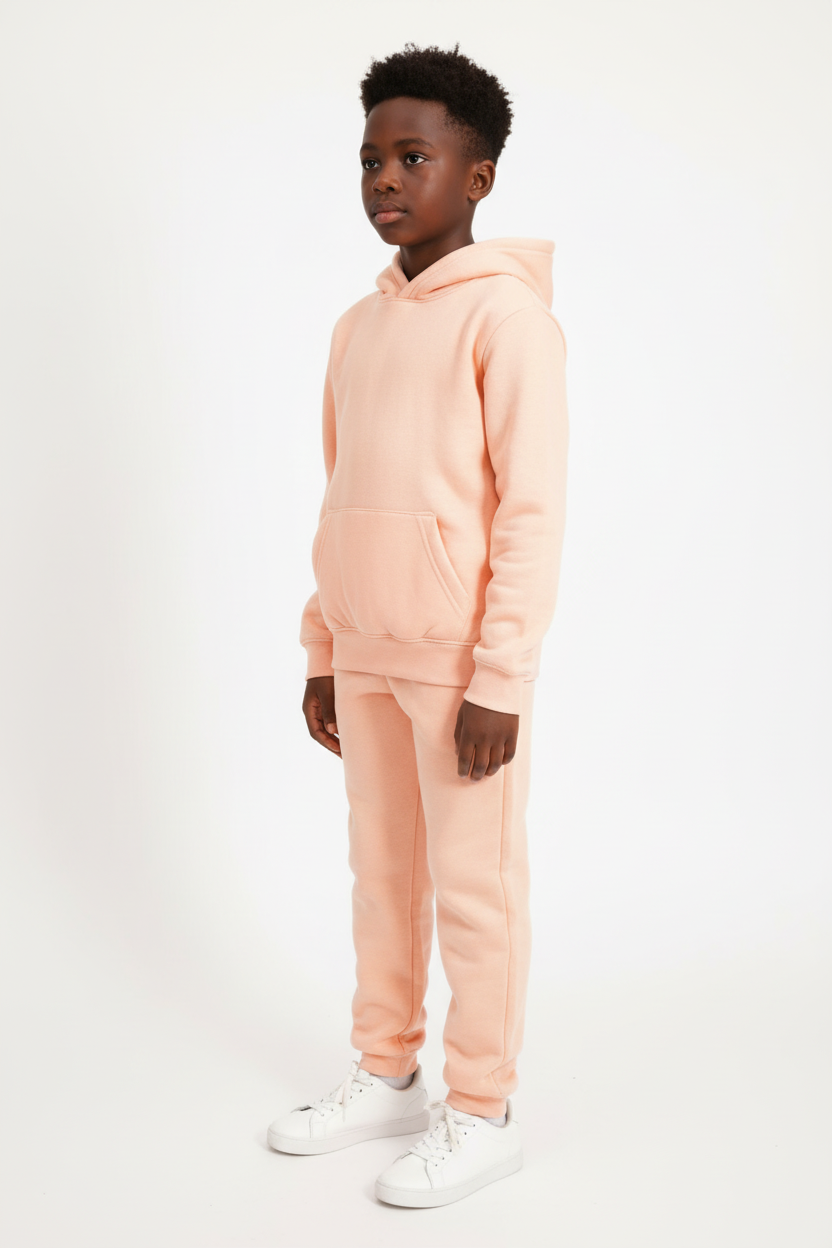 Peach 10 OZ Soft Fleece Kids Sweatsuit