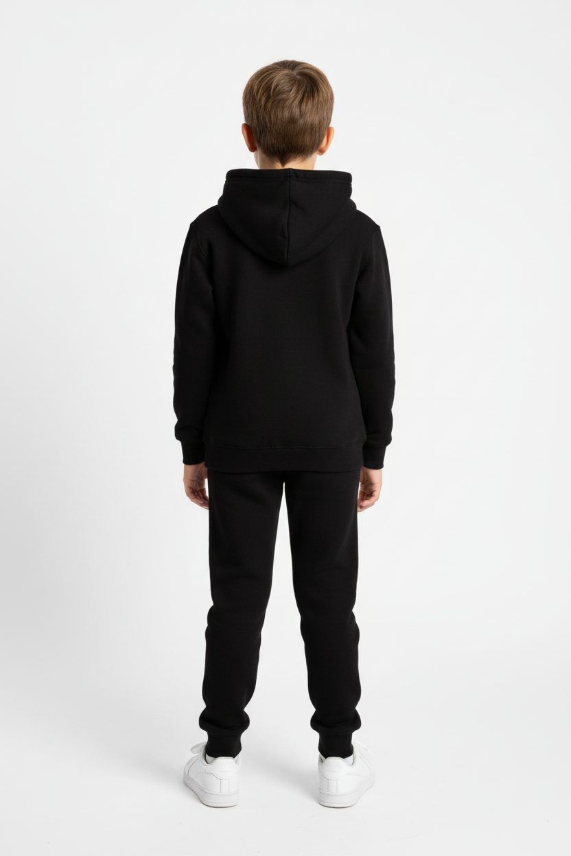 Kids 10 OZ Black Soft Fleece Sweatsuit