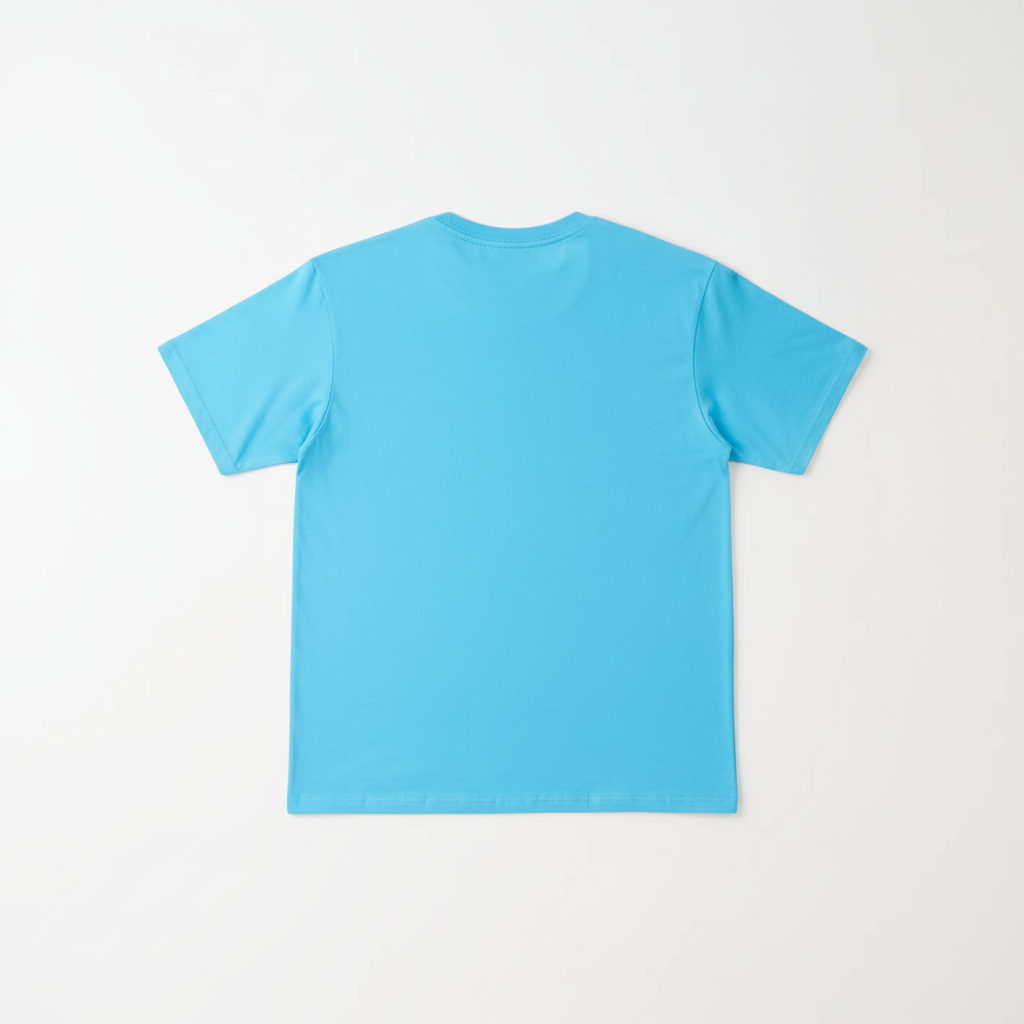 Sky Blue Combed Cotton T-Shirt