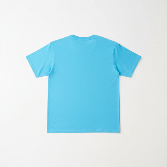 Sky Blue Combed Cotton T-Shirt