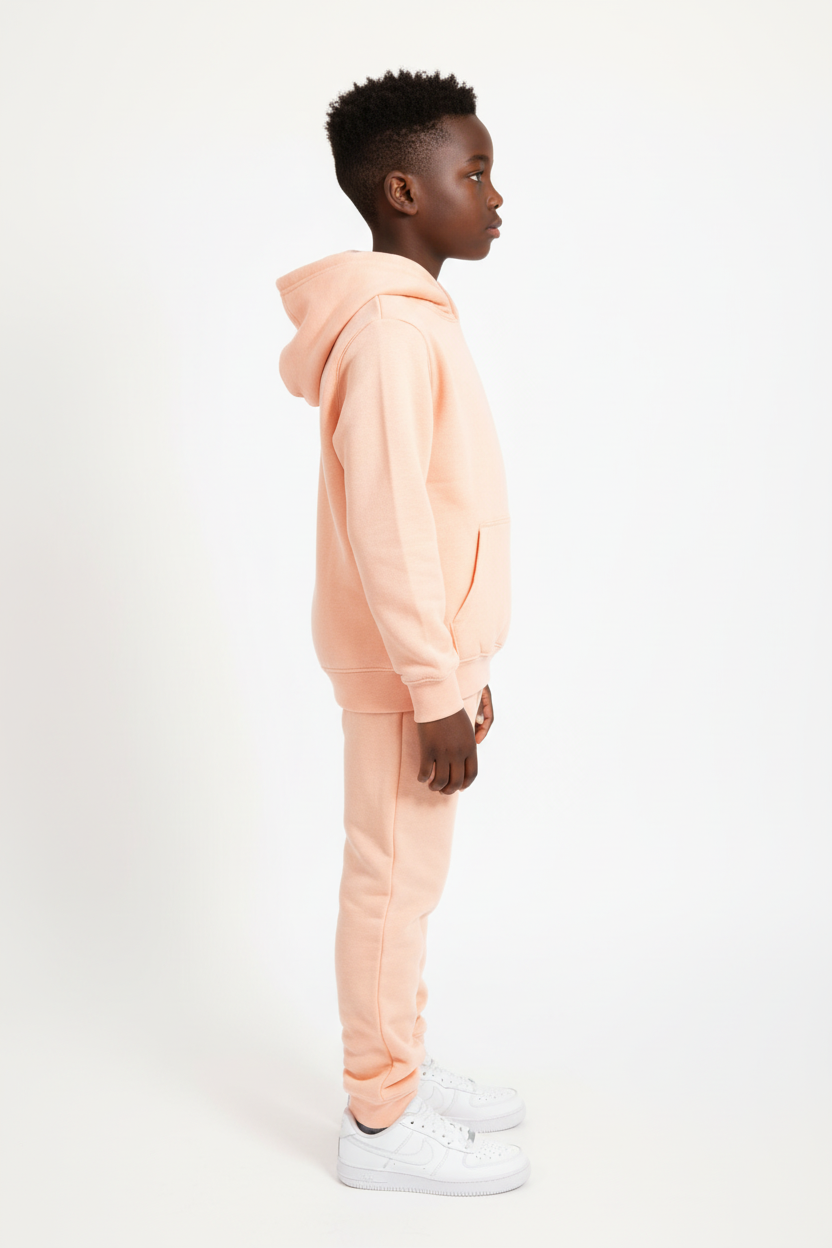 Peach 10 OZ Soft Fleece Kids Sweatsuit