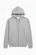 Light Heather Gray Zip-Up — Exact Color