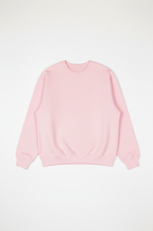 Light Pink Crew Neck Flat Lay - Product Card Format