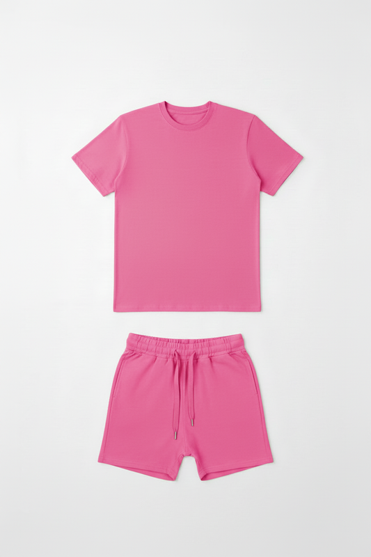 Light Pink Kids Short Set
