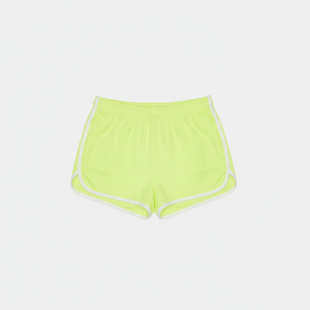 Lime Track Short Flat Lay