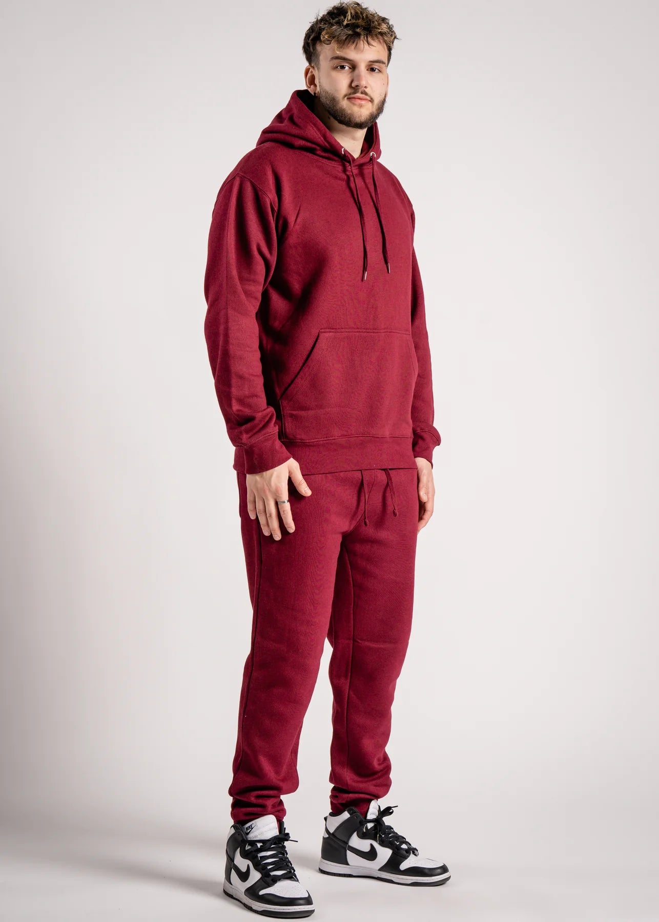 10 OZ Maroon Heavy Blend Fleece Sweatsuit