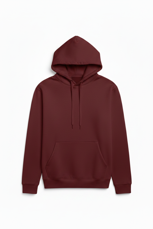 Maroon Hoodie — Sky Blue Layout Match
