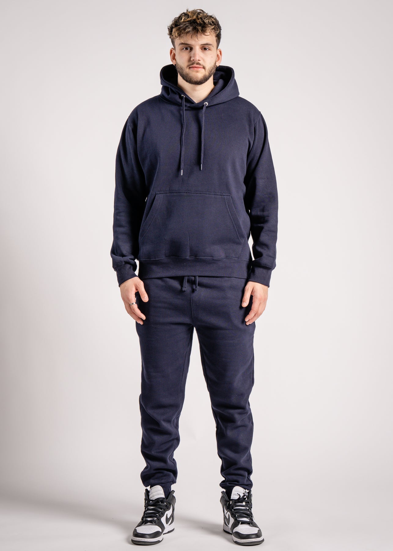 10 OZ Navy Blue Heavy Blend Fleece Sweatsuit