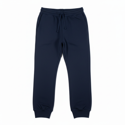 Navy Blue Heavy Blend Fleece Sweatpants Flat Lay - Correct Style