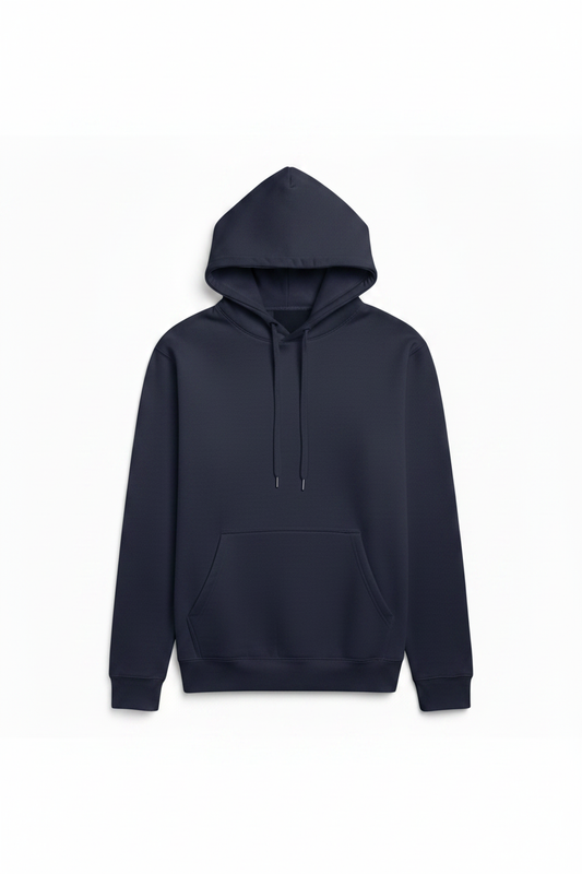 Navy Hoodie — Consistent Flat Lay