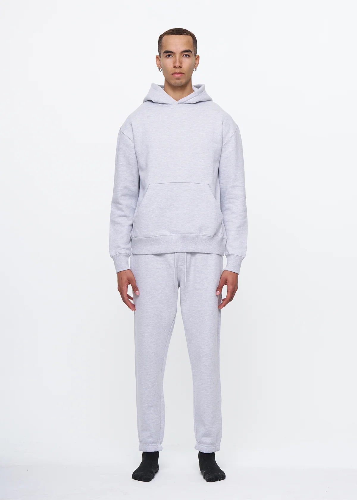 14 OZ Gray Heavyweight Fleece Sweatsuit
