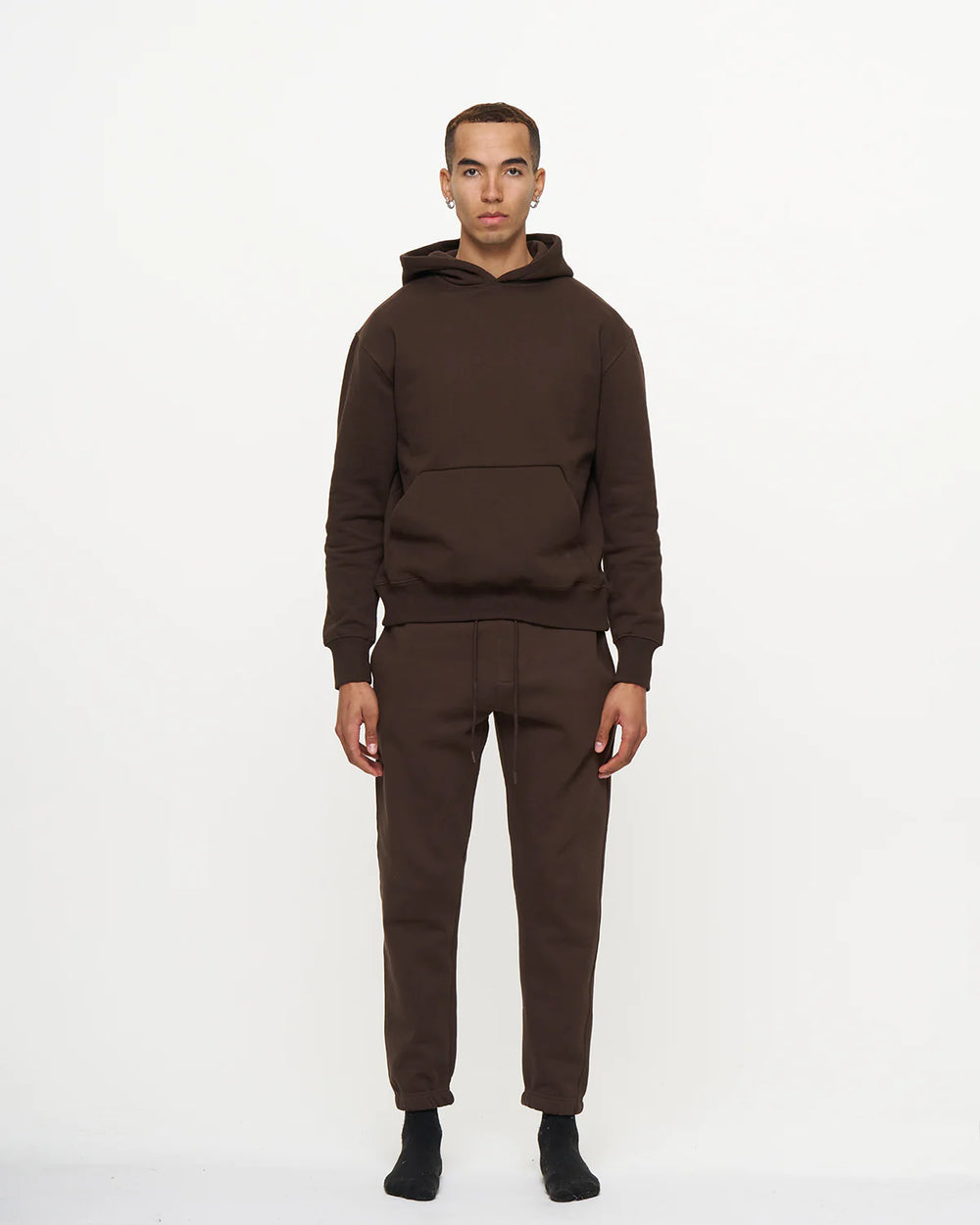 14 OZ Brown Heavyweight Fleece SweatSuit