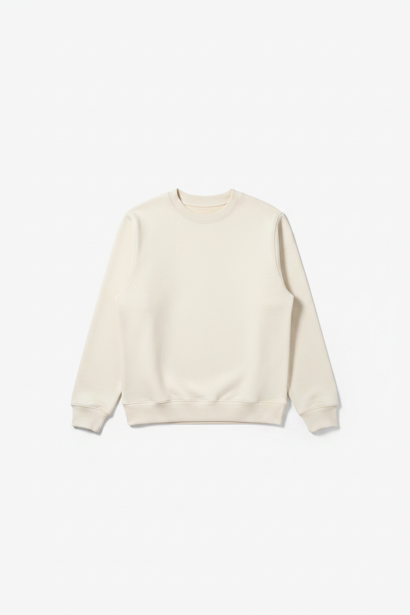Off-White Crewneck Flat Lay