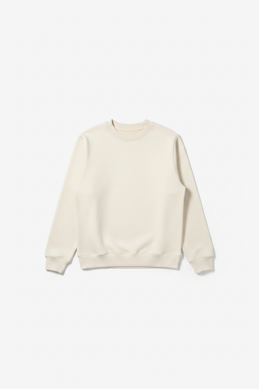 Off-White Crewneck Flat Lay