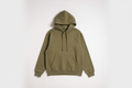 Olive Green 10 OZ Hoodie Luxury Flat Lay Front View