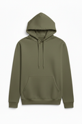 Olive Green Hoodie — Sky Blue Layout Match
