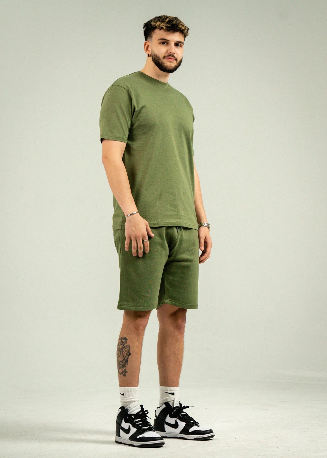 Olive Green T-Shirt and Short Set