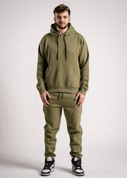 10 OZ Olive Green Heavy Blend Fleece Sweatsuit