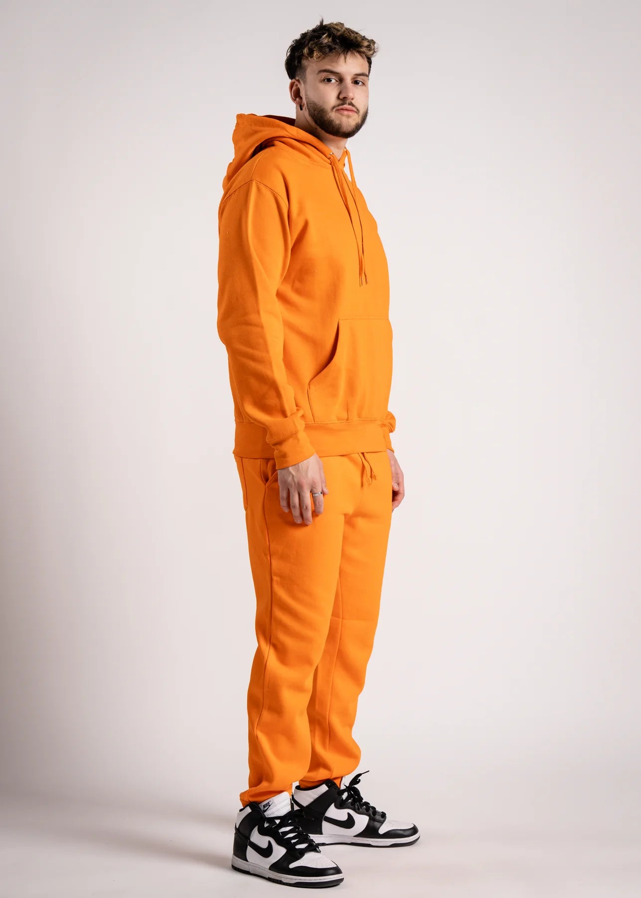 10 OZ Orange Heavy Blend Fleece Sweatsuit