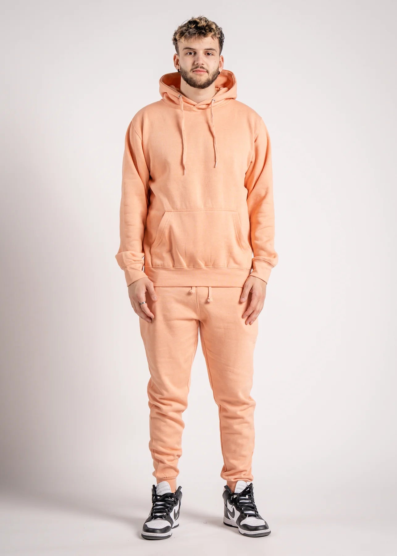 10 OZ Blank Peach Heavyweight Sweatsuit