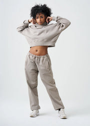 Pigment Stone 14 Ounce French Terry Garment Dyed Mock Neck Sweatsuit