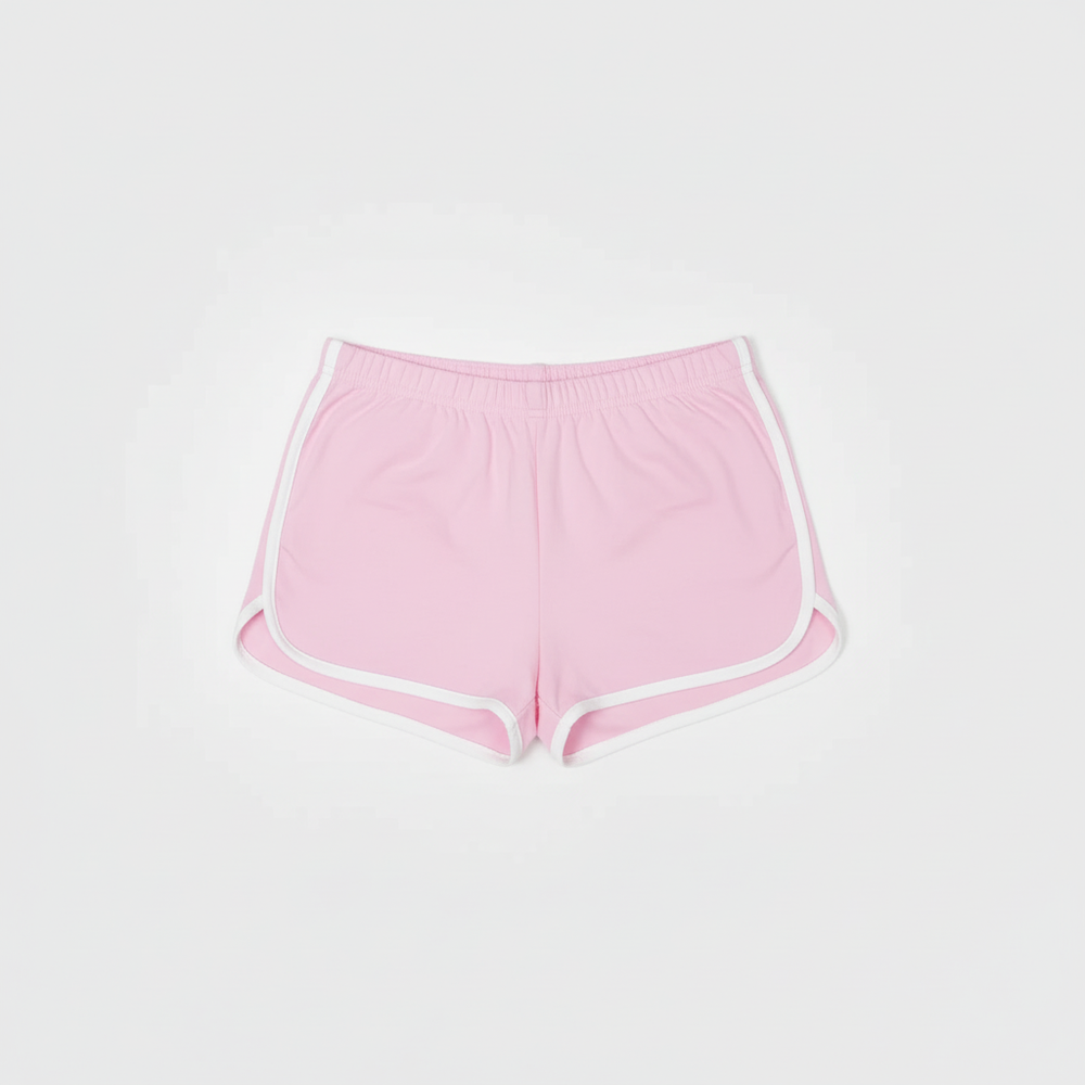 Pink Track Short Flat Lay