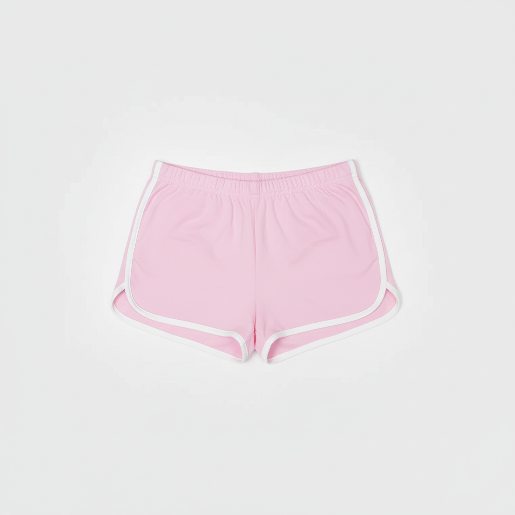 Pink Track Short Flat Lay