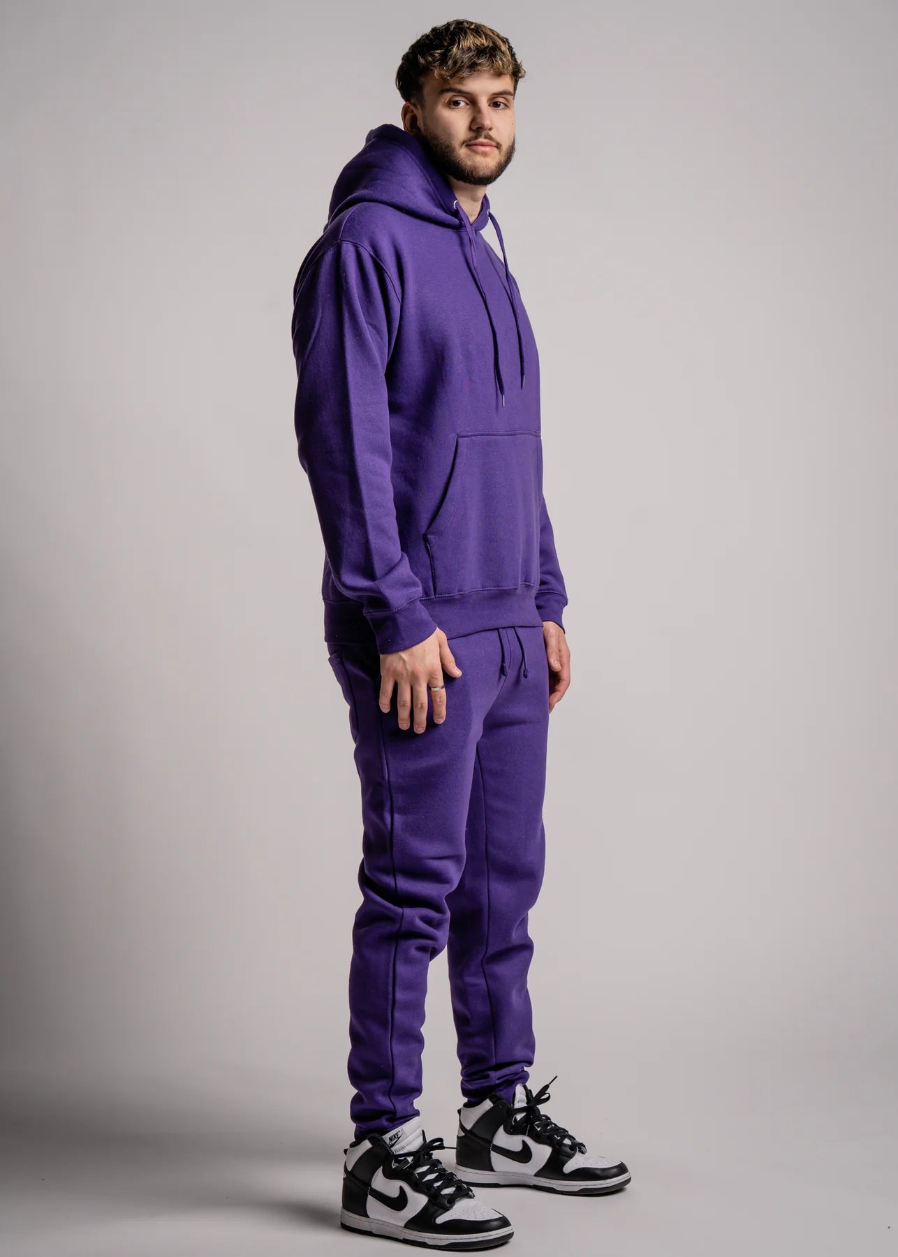 10 OZ Blank Purple Heavyweight Sweatsuit