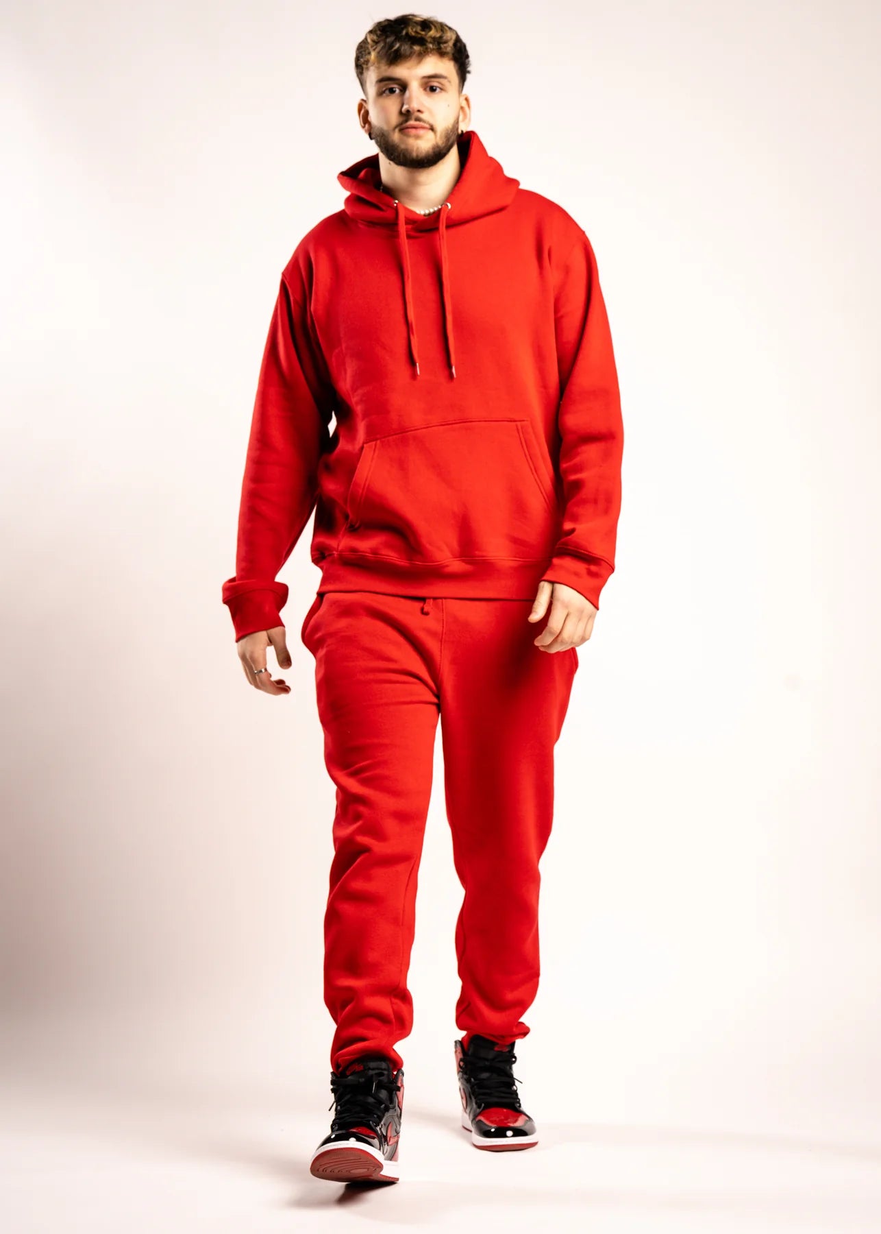 10 OZ Red Heavy Blend Fleece Sweatsuit