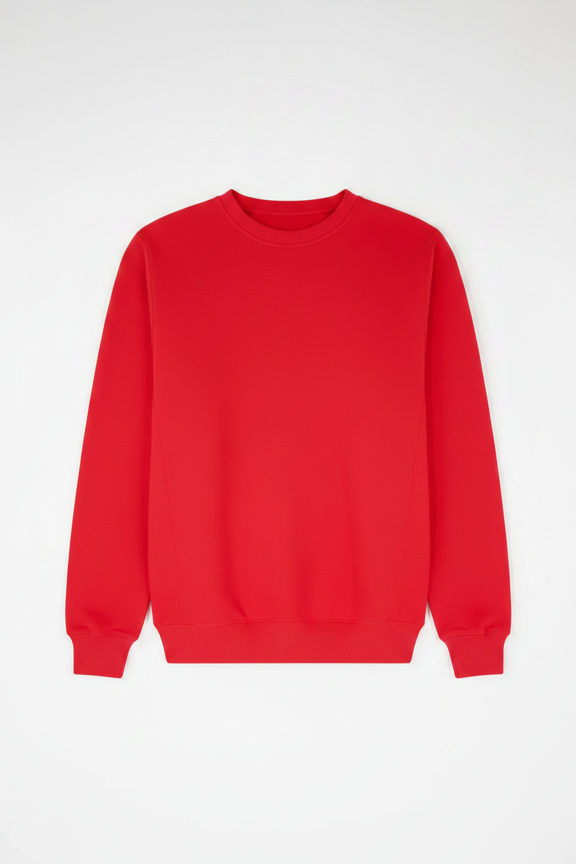 Red Crewneck — No Tag