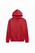 Red Tight Fleece Hoodie — Sky Blue Layout Match