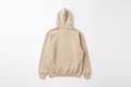 Sand 10 OZ Fleece Zip-Up Hoodie Luxury Flat Lay Back View