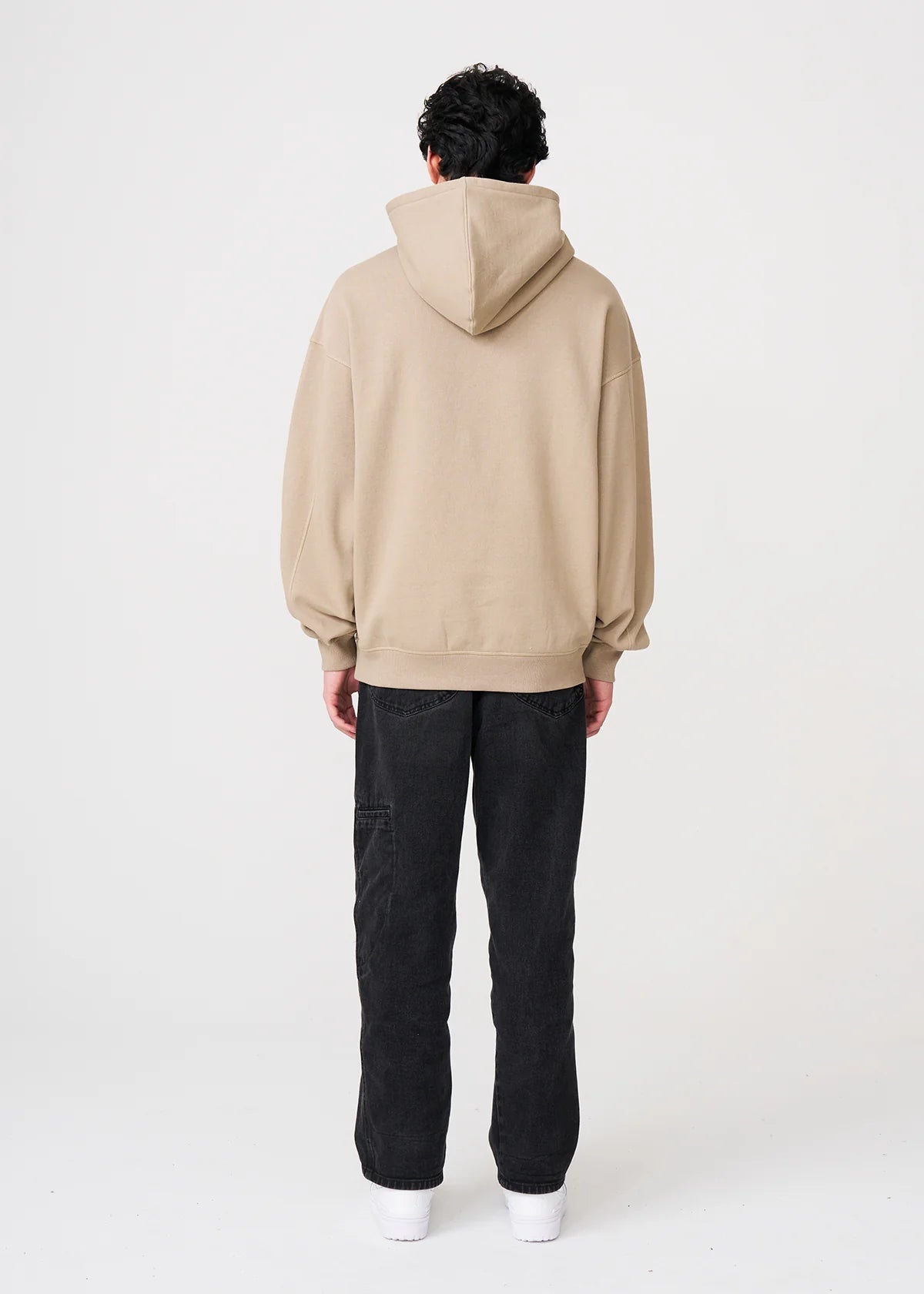 14 OZ Beige Oversized Urban Hoodie