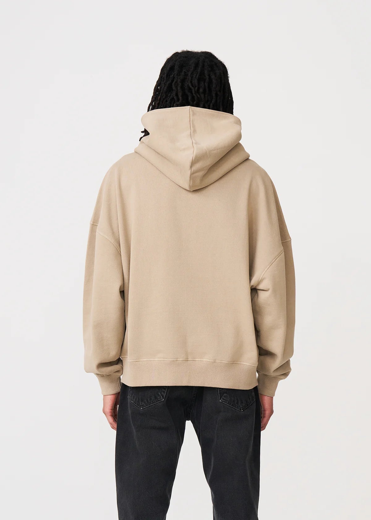 14 OZ Sand Full-Zip Fleece Hoodie