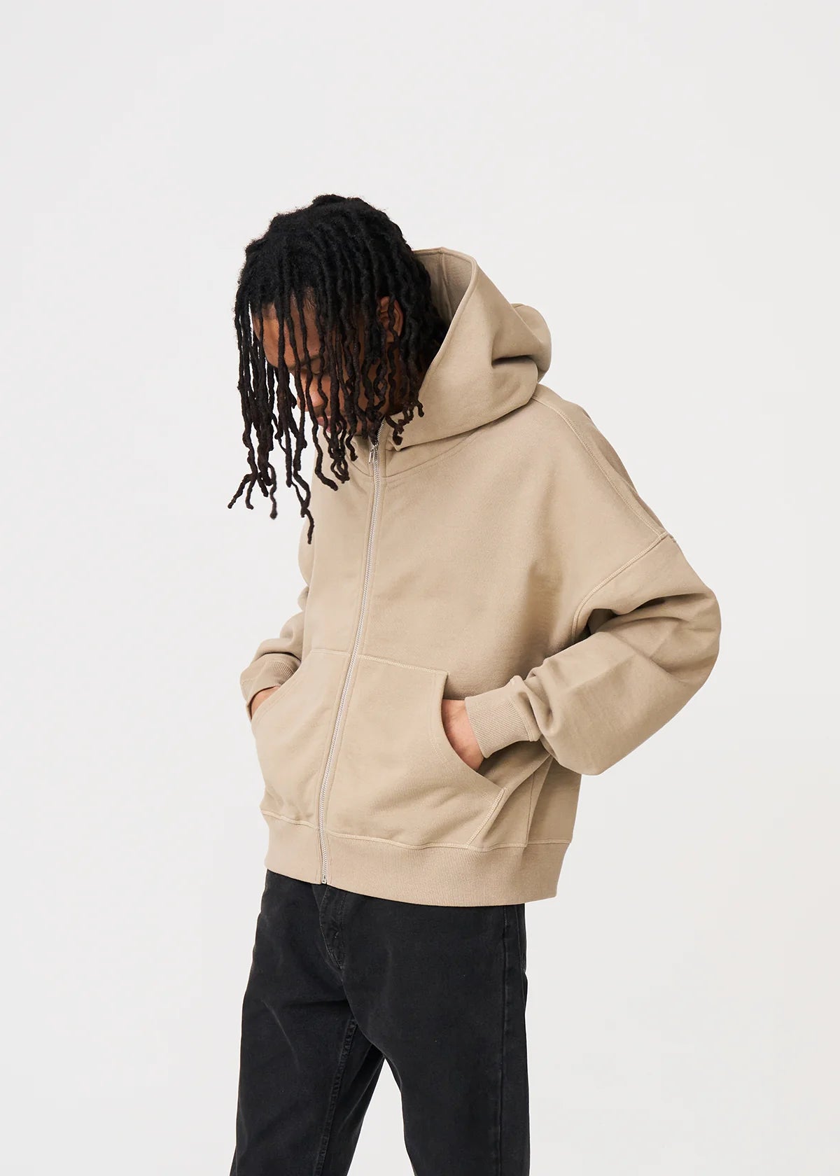 Sand Heavyweight Full-Zip Sweatshirt